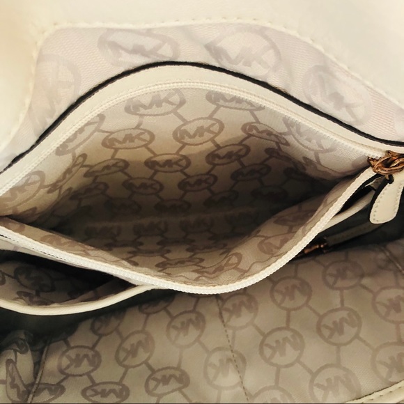 Michael Kors Large Hamilton Cream Leather RoseGold - Picture 7 of 14